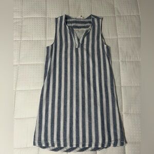 beachlunchlounge Blue and White Striped Dress
